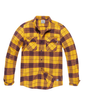 Vintage Industries Sem flanelová košeľa, žltá kockovaná