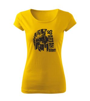 DRAGOWA dámske krátke tričko León, žltá 150g/m2