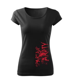 DRAGOWA dámske krátke tričko RedWar, čierna 150g/m2