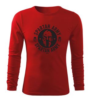 DRAGOWA Fit-T tričko s dlhým rukávom Archelaos, červená 160g/m2