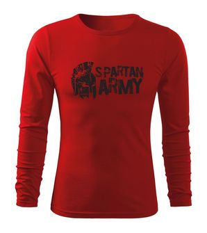 DRAGOWA Fit-T tričko s dlhým rukávom Aristón, červená 160g/m2