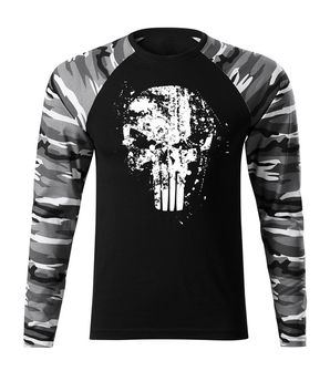 DRAGOWA Fit-T tričko s dlhým rukávom Frank The Punisher, metro 160g/m2