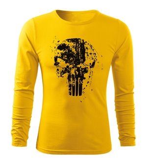 DRAGOWA Fit-T tričko s dlhým rukávom Frank The Punisher, žltá 160g/m2