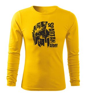 DRAGOWA Fit-T tričko s dlhým rukávom León, žltá 160g/m2