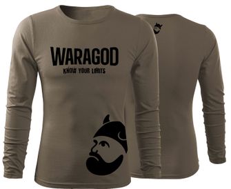 WARAGOD Fit-T tričko s dlhým rukávom StrongMERCH, olivová 160g/m2