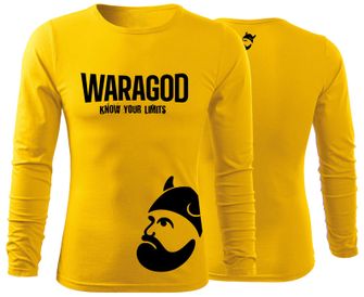 WARAGOD Fit-T tričko s dlhým rukávom StrongMERCH, žltá 160g/m2