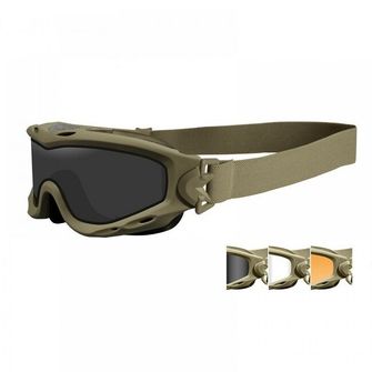 WILEY X taktické okuliare SPEAR - dymové + číre sklá / matný pieskový rám